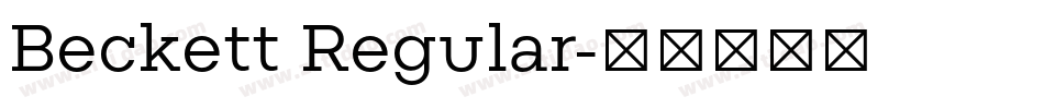 Beckett Regular字体转换